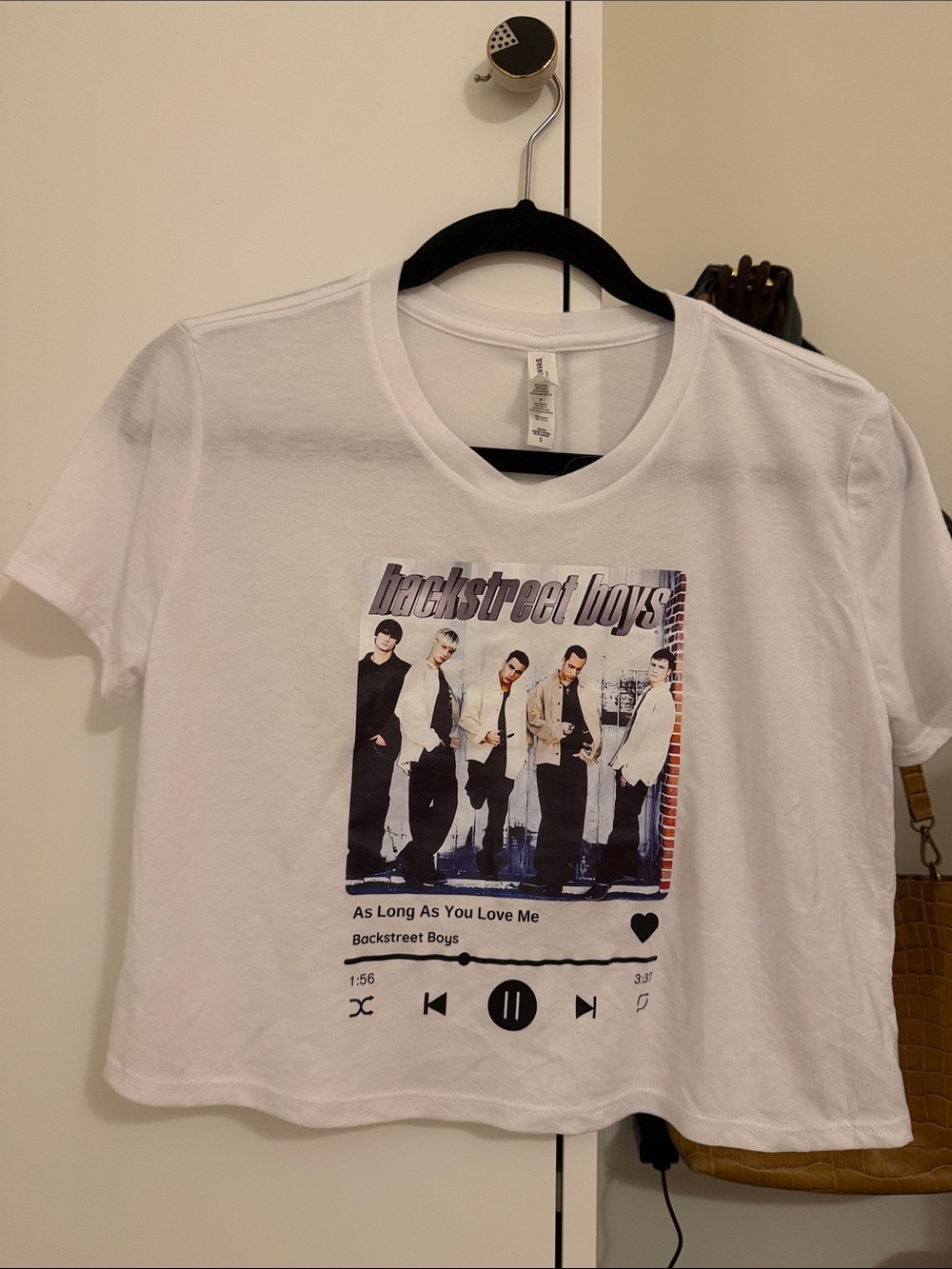 Backstreet Boys Graphic Crop Tee - White